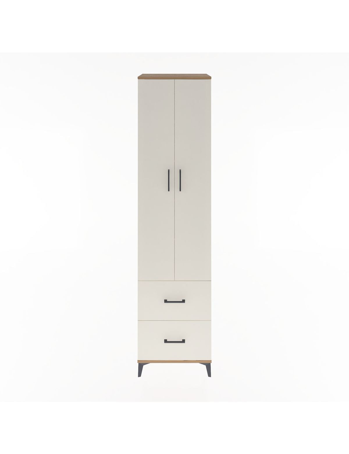 Hyperion Dolap 5 Raflı 2 Çekmeceli 2 Kapaklı 60x44x243 Çam-Aytaşı