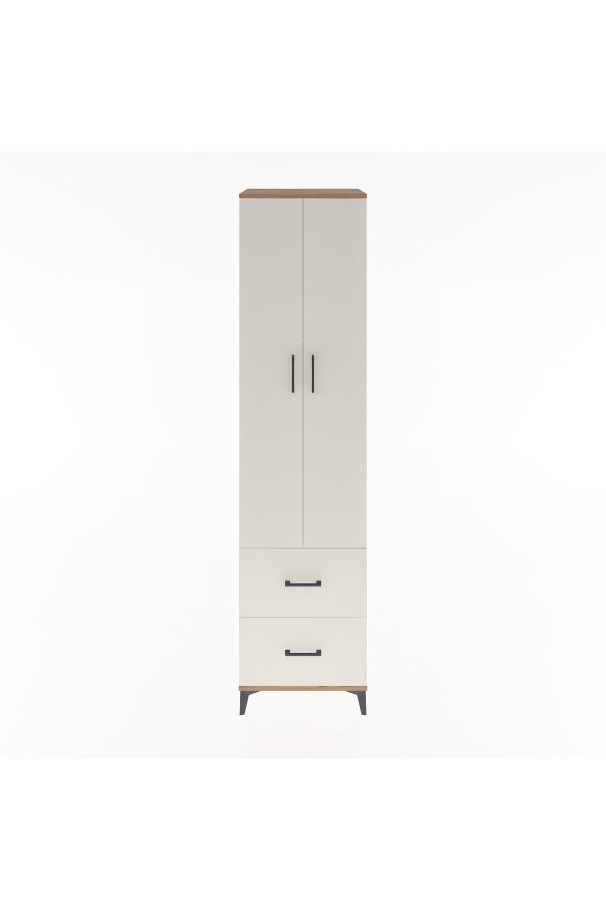 Hyperion Dolap 5 Raflı 2 Çekmeceli 2 Kapaklı 60x44x243 Çam-Aytaşı