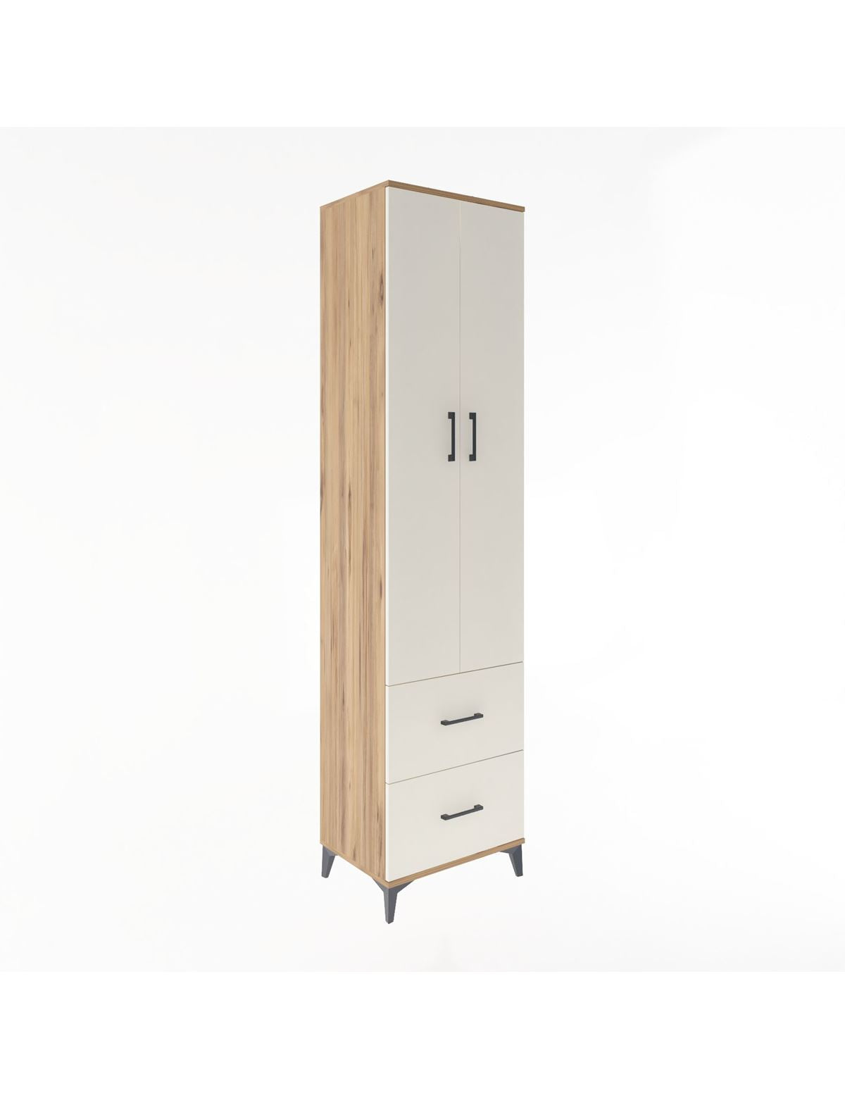 Hyperion Dolap 5 Raflı 2 Çekmeceli 2 Kapaklı 60x44x243 Çam-Aytaşı