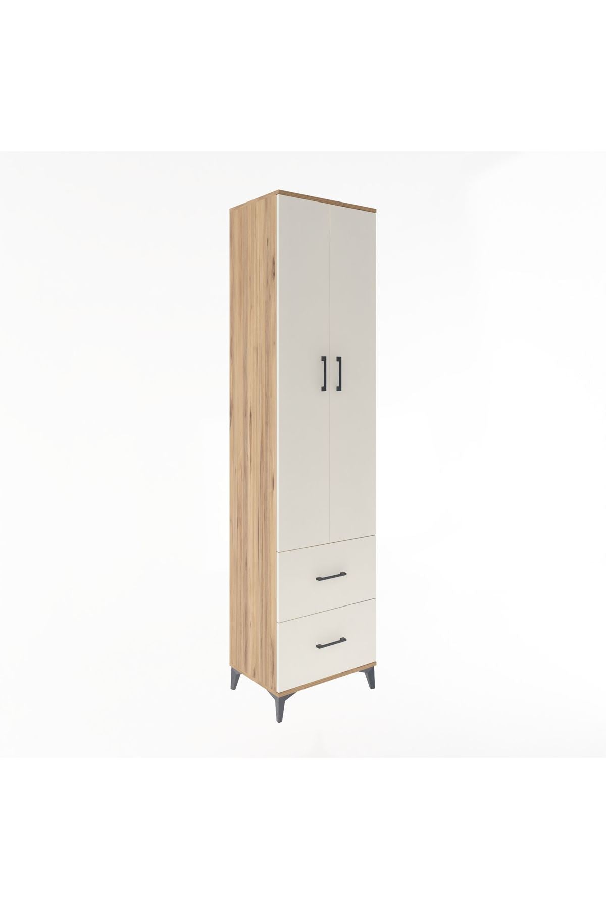 Hyperion Dolap 5 Raflı 2 Çekmeceli 2 Kapaklı 60x44x243 Çam-Aytaşı