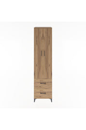 Hyperion Dolap 5 Raflı 2 Çekmeceli 2 Kapaklı 60x44x243 Çam-Çam