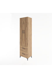 Hyperion Dolap 5 Raflı 2 Çekmeceli 2 Kapaklı 60x44x243 Çam-Çam