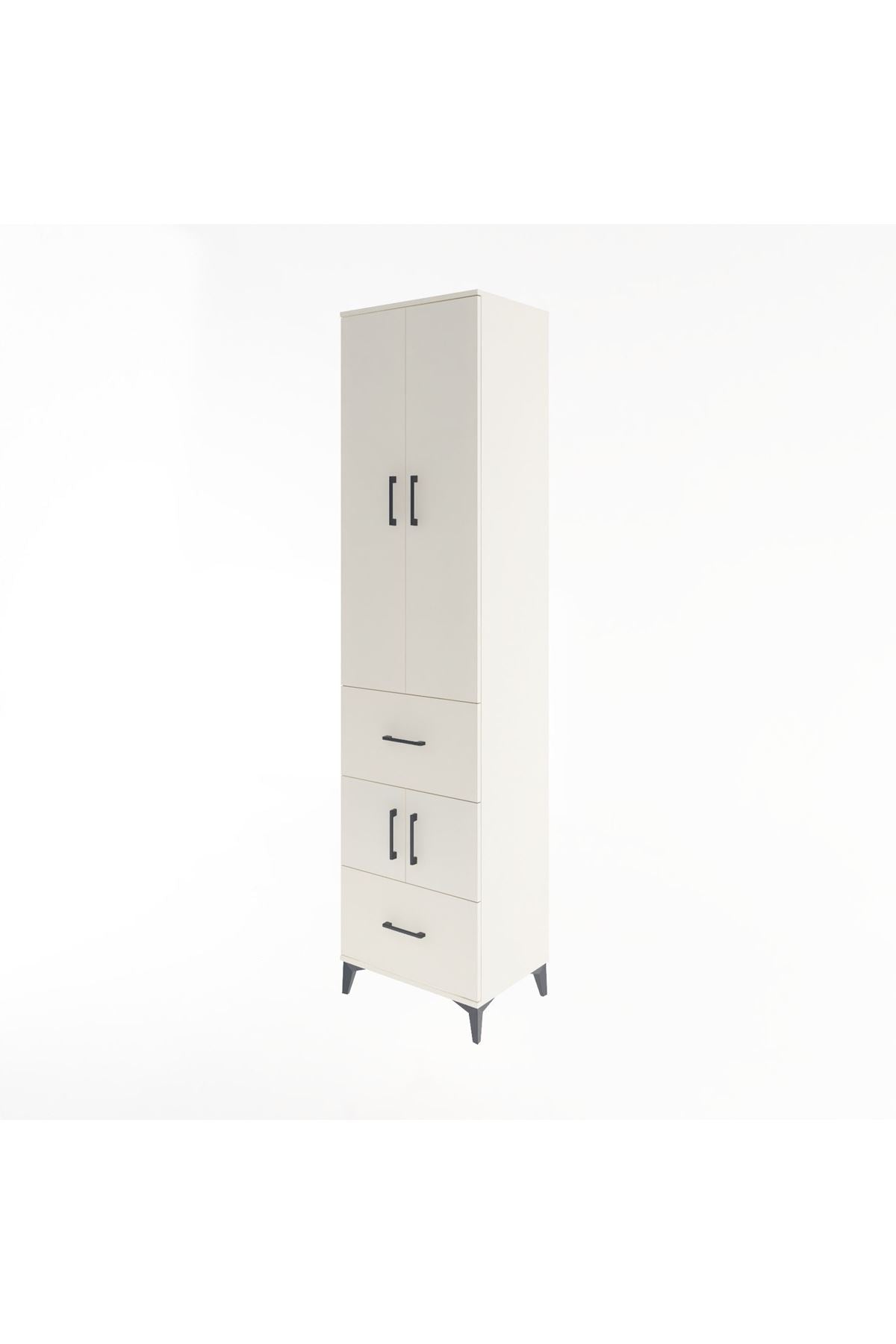 Hyperion Dolap 5 Raflı 2 Çekmeceli 4 Kapaklı 60x44x243 Aytaşı-Aytaşı