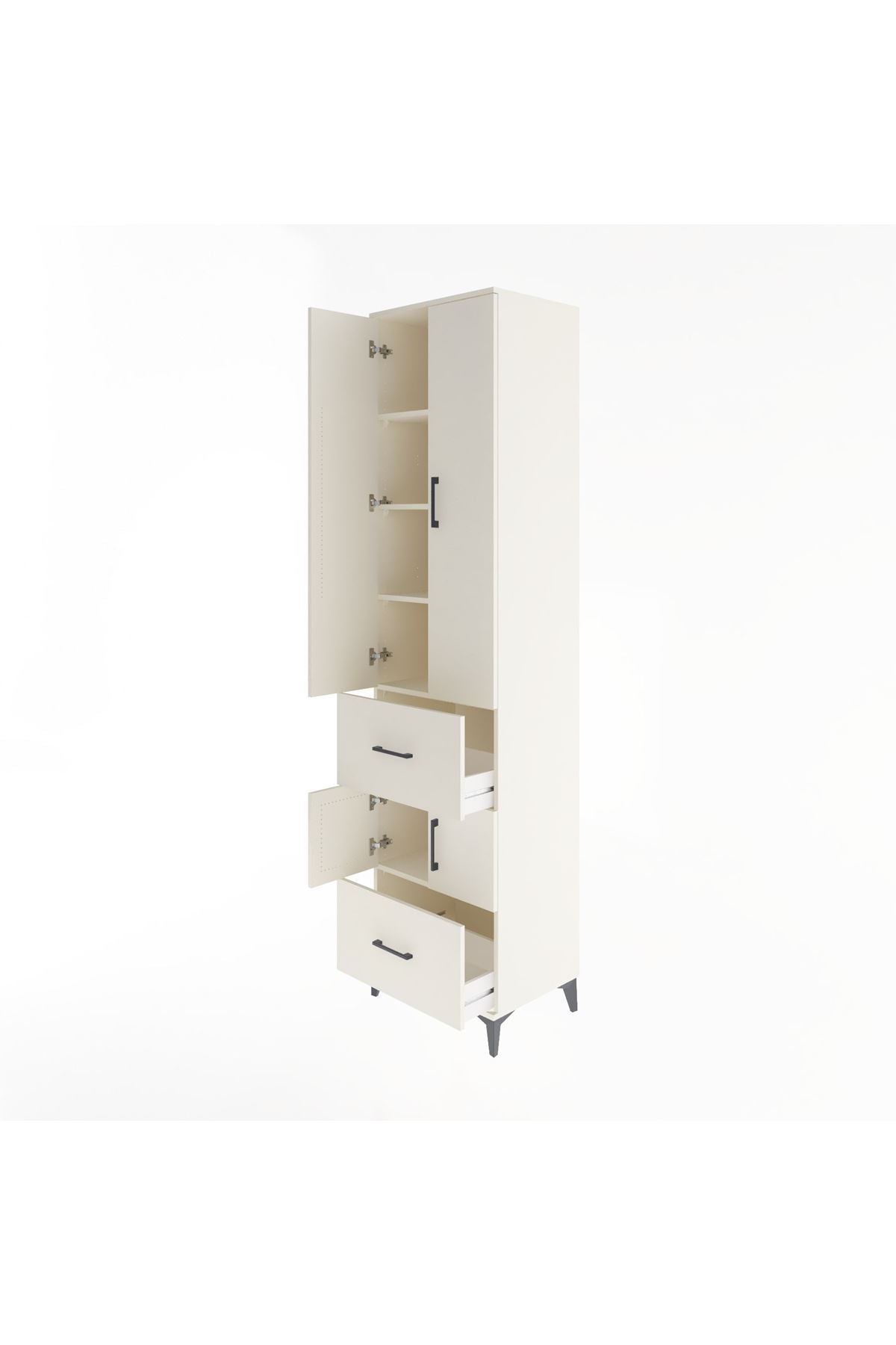 Hyperion Dolap 5 Raflı 2 Çekmeceli 4 Kapaklı 60x44x243 Aytaşı-Aytaşı