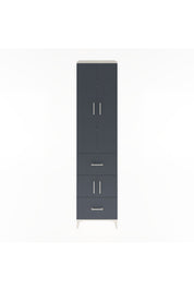 Hyperion Dolap 5 Raflı 2 Çekmeceli 4 Kapaklı 60x44x243 Aytaşı-Antrasit