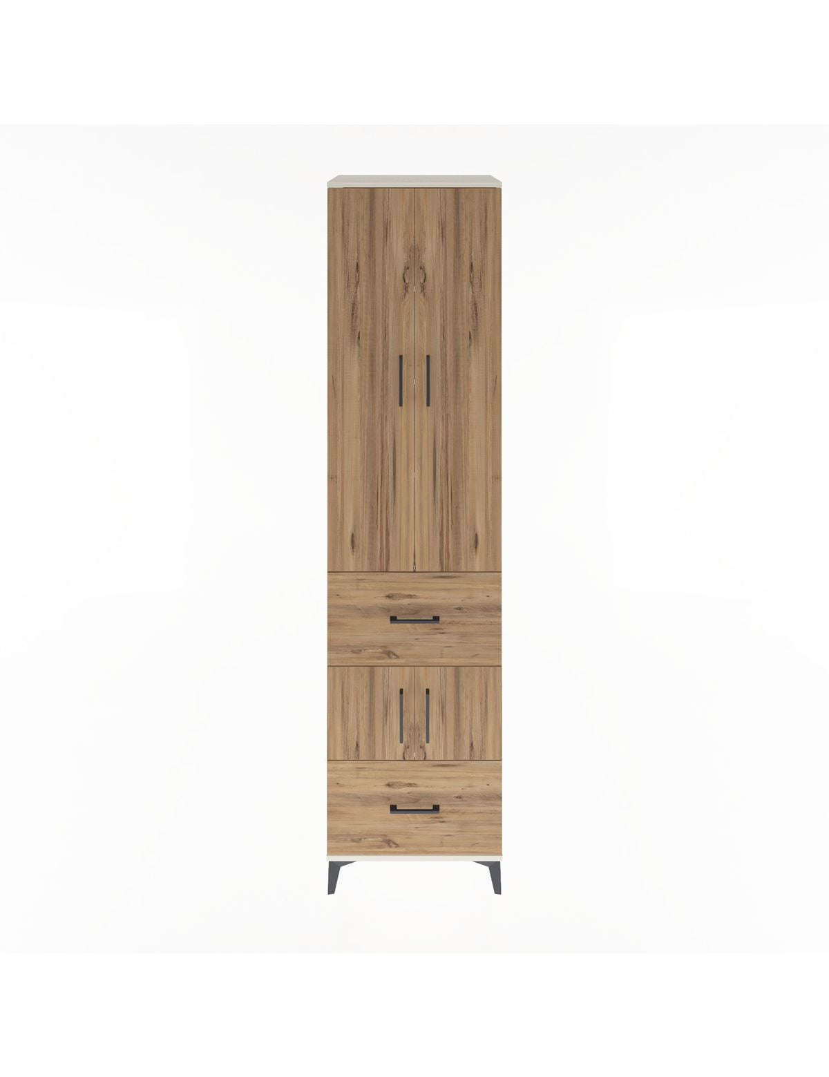 Hyperion Dolap 5 Raflı 2 Çekmeceli 4 Kapaklı 60x44x243 Aytaşı-Çam