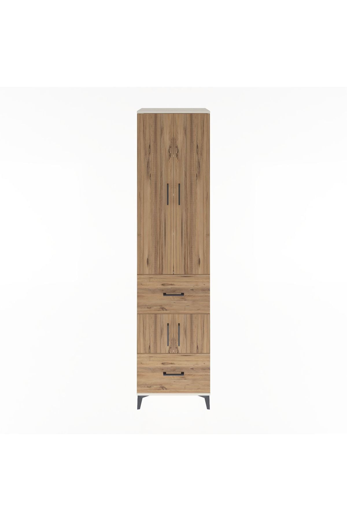 Hyperion Dolap 5 Raflı 2 Çekmeceli 4 Kapaklı 60x44x243 Aytaşı-Çam