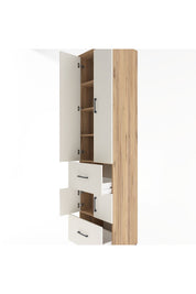 Hyperion Dolap 5 Raflı 2 Çekmeceli 4 Kapaklı 60x44x243 Çam-Aytaşı