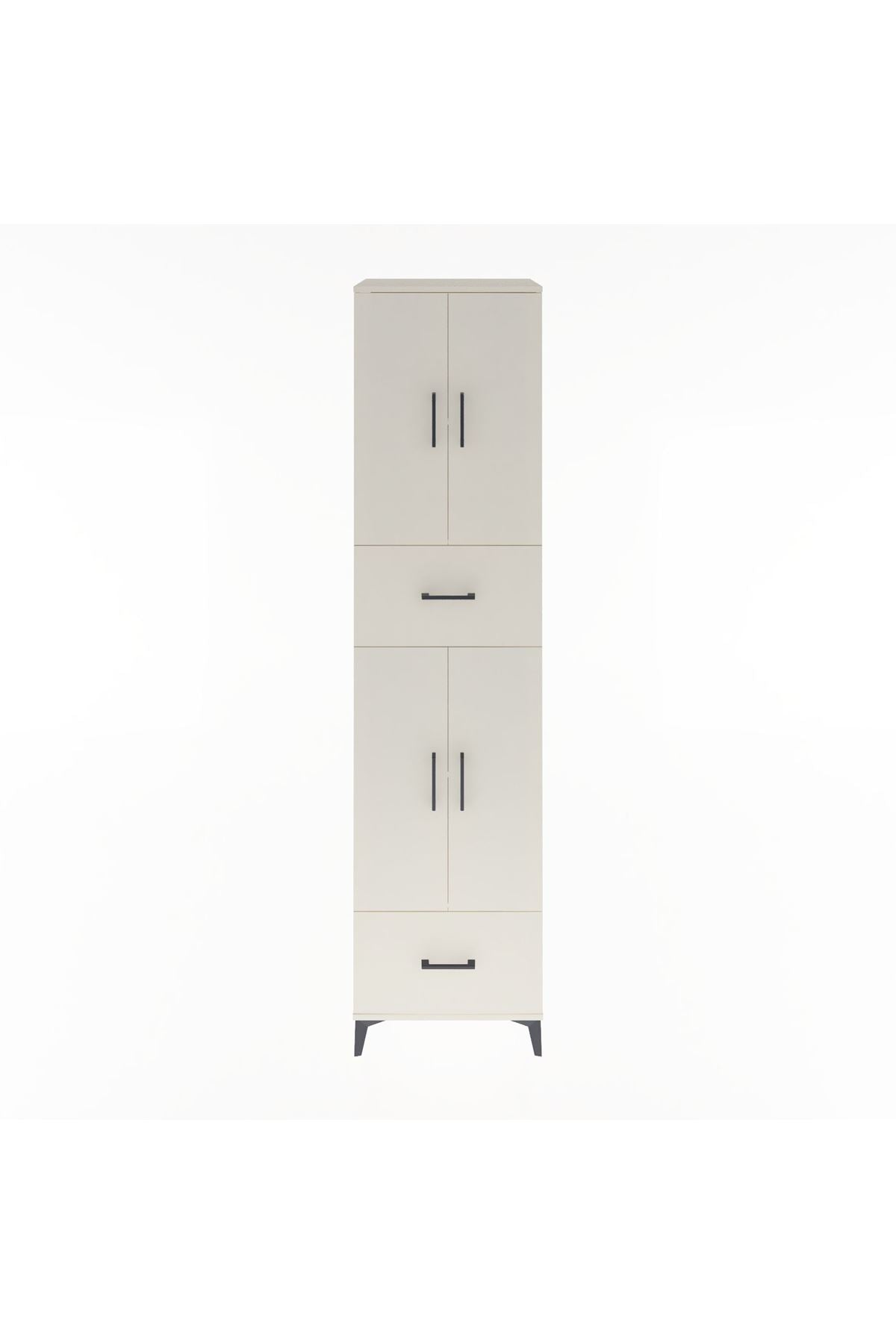 Hyperion Dolap 4 Raflı 2 Çekmeceli 4 Kapaklı 60x44x243 Aytaşı-Aytaşı