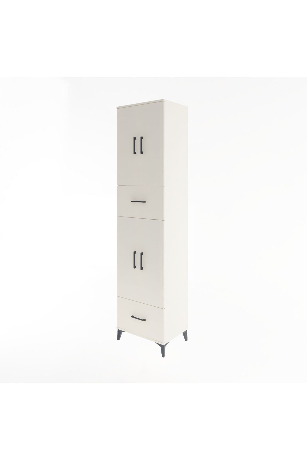 Hyperion Dolap 4 Raflı 2 Çekmeceli 4 Kapaklı 60x44x243 Aytaşı-Aytaşı