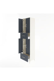 Hyperion Dolap 4 Raflı 2 Çekmeceli 4 Kapaklı 60x44x243 Aytaşı-Antrasit