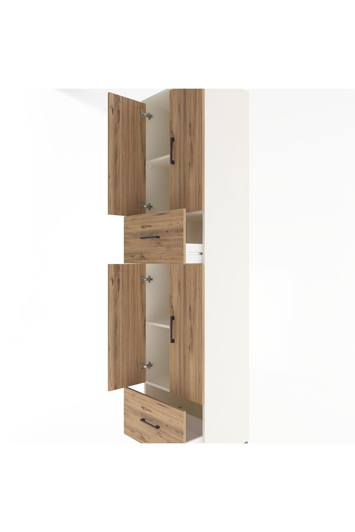 Hyperion Dolap 4 Raflı 2 Çekmeceli 4 Kapaklı 60x44x243 Aytaşı-Çam