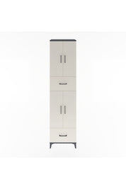 Hyperion Dolap 4 Raflı 2 Çekmeceli 4 Kapaklı 60x44x243 Antrasit-Aytaşı