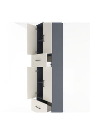 Hyperion Dolap 4 Raflı 2 Çekmeceli 4 Kapaklı 60x44x243 Antrasit-Aytaşı