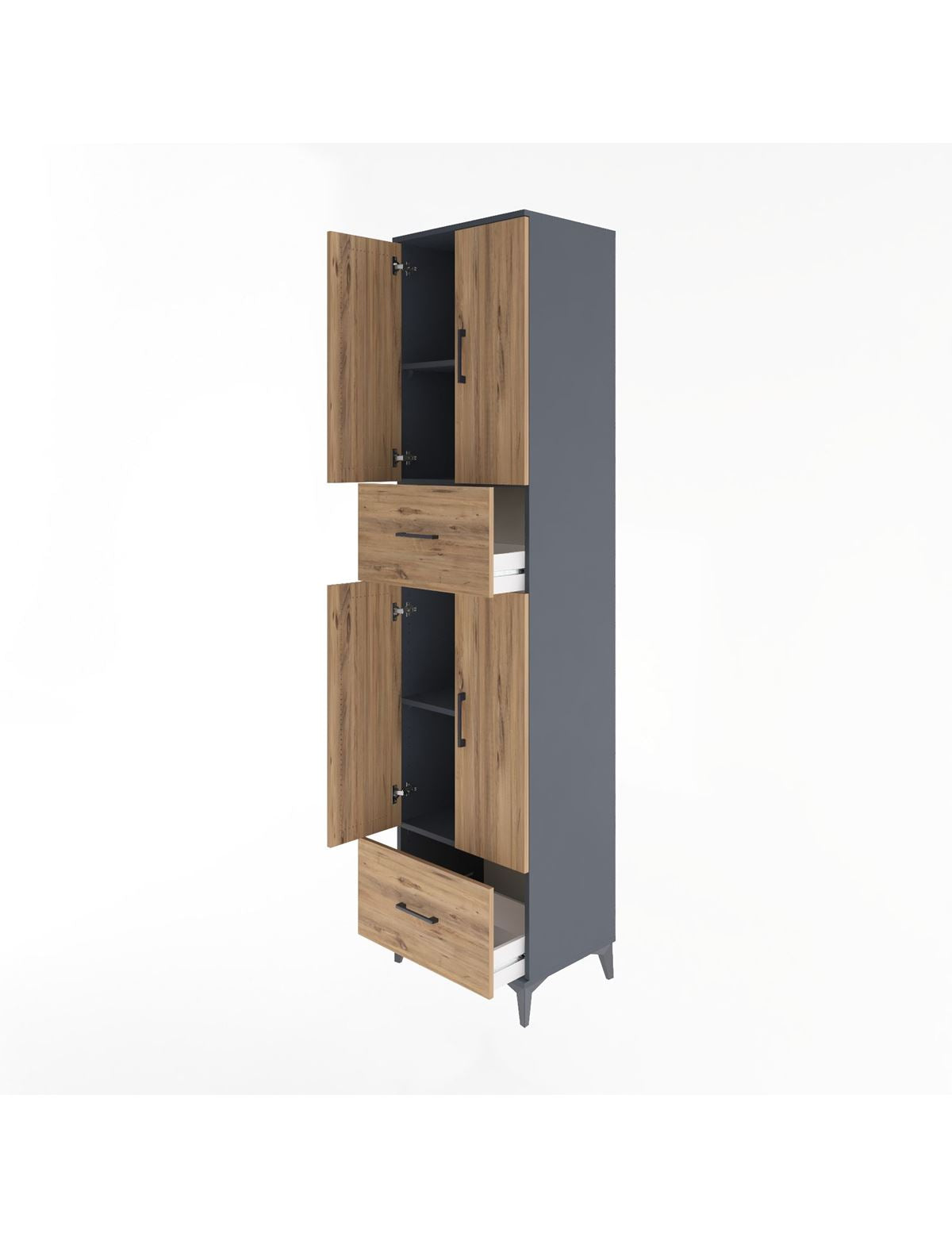 Hyperion Dolap 4 Raflı 2 Çekmeceli 4 Kapaklı 60x44x243 - S65M053V6B