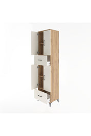 Hyperion Dolap 4 Raflı 2 Çekmeceli 4 Kapaklı 60x44x243 Çam-Aytaşı