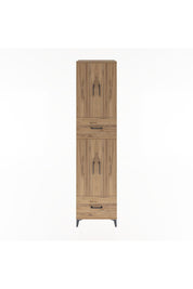 Hyperion Dolap 4 Raflı 2 Çekmeceli 4 Kapaklı 60x44x243 Çam-Çam