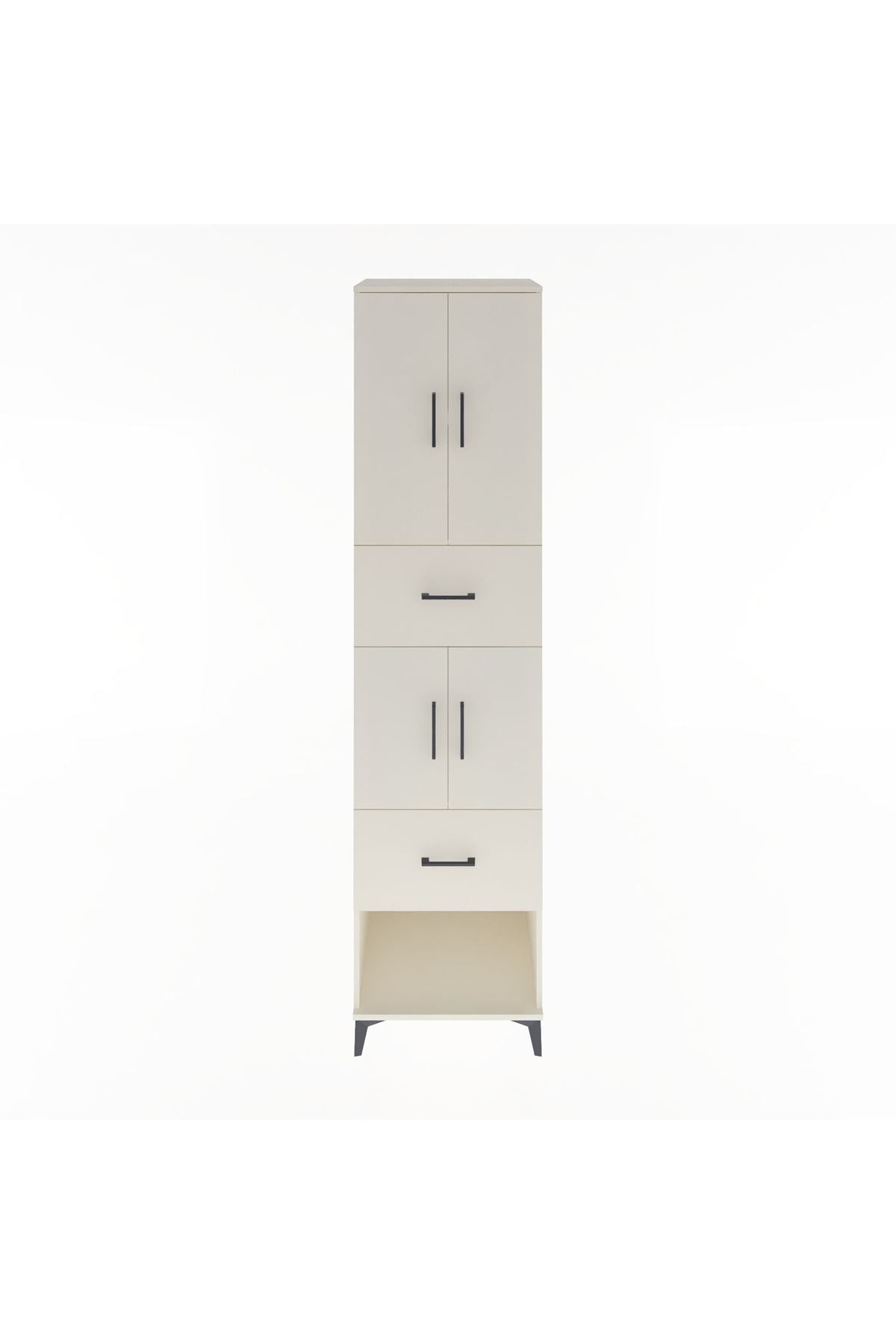 Hyperion Dolap 3 Raflı 2 Çekmeceli 4 Kapaklı 60x44x243 Aytaşı-Aytaşı