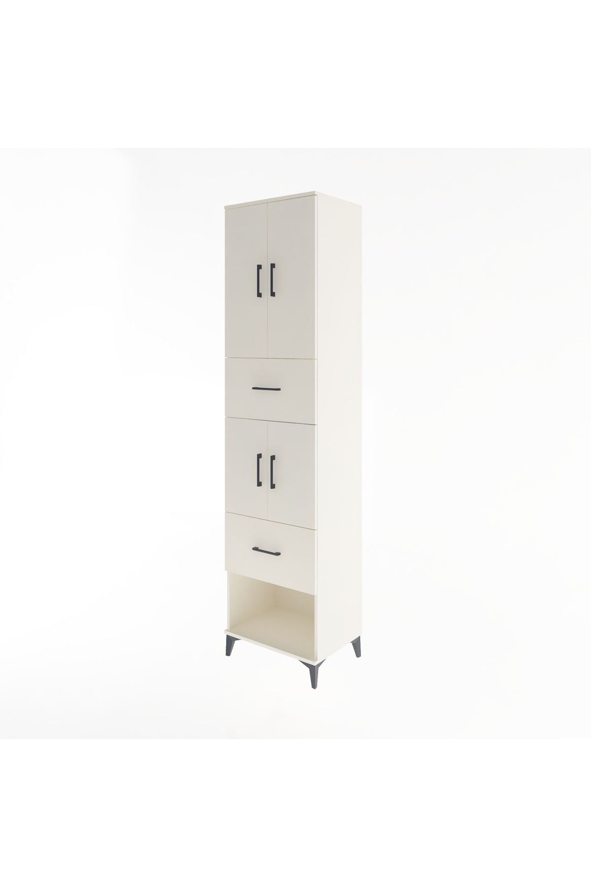 Hyperion Dolap 3 Raflı 2 Çekmeceli 4 Kapaklı 60x44x243 Aytaşı-Aytaşı