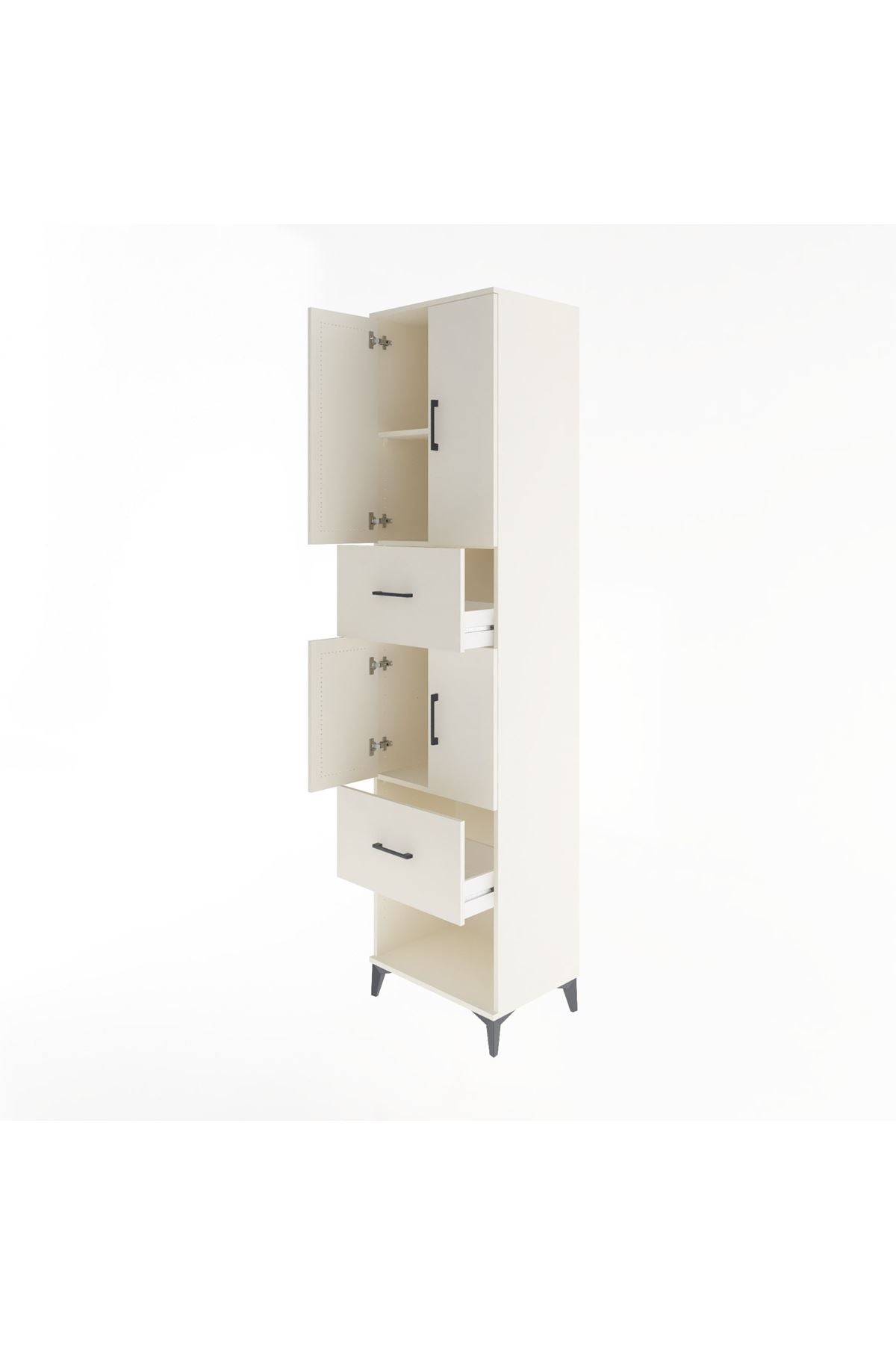 Hyperion Dolap 3 Raflı 2 Çekmeceli 4 Kapaklı 60x44x243 Aytaşı-Aytaşı