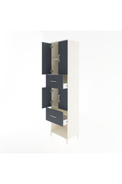 Hyperion Dolap 3 Raflı 2 Çekmeceli 4 Kapaklı 60x44x243 Aytaşı-Antrasit