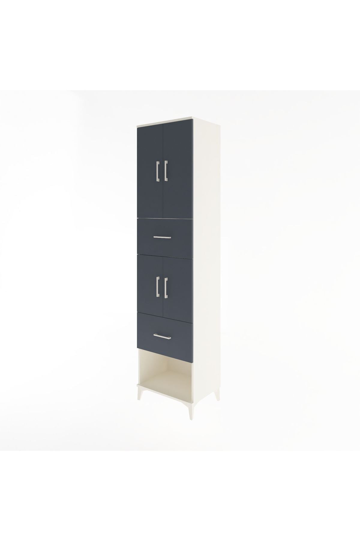 Hyperion Dolap 3 Raflı 2 Çekmeceli 4 Kapaklı 60x44x243 - S65M054V2B