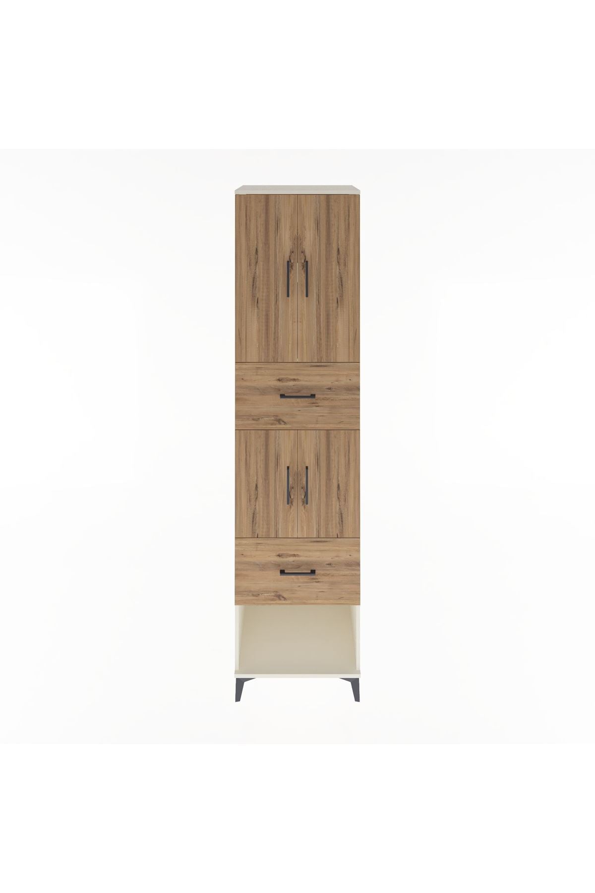 Hyperion Dolap 3 Raflı 2 Çekmeceli 4 Kapaklı 60x44x243 - S65M054V3B