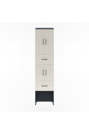 Hyperion Dolap 3 Raflı 2 Çekmeceli 4 Kapaklı 60x44x243 Antrasit-Aytaşı