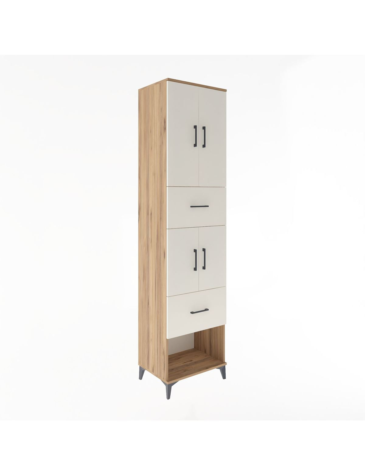 Hyperion Dolap 3 Raflı 2 Çekmeceli 4 Kapaklı 60x44x243 - S65M054V7B