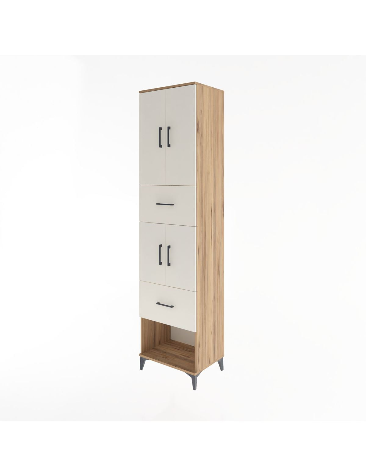 Hyperion Dolap 3 Raflı 2 Çekmeceli 4 Kapaklı 60x44x243 - S65M054V7B