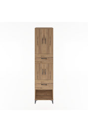 Hyperion Dolap 3 Raflı 2 Çekmeceli 4 Kapaklı 60x44x243 Çam-Çam