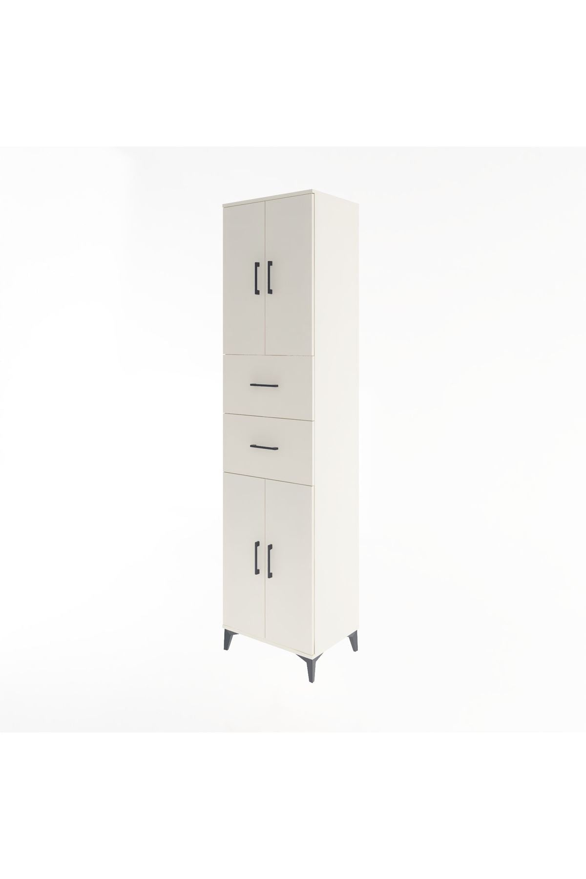 Hyperion Dolap 3 Raflı 2 Çekmeceli 4 Kapaklı 60x44x243 Aytaşı-Aytaşı