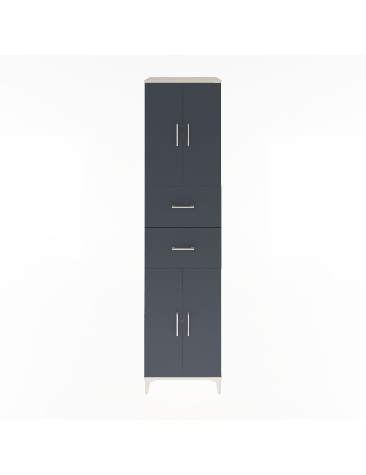 Hyperion Dolap 3 Raflı 2 Çekmeceli 4 Kapaklı 60x44x243 Aytaşı-Antrasit