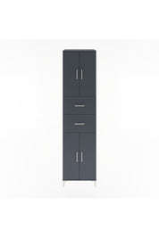 Hyperion Dolap 3 Raflı 2 Çekmeceli 4 Kapaklı 60x44x243 Antrasit-Antrasit