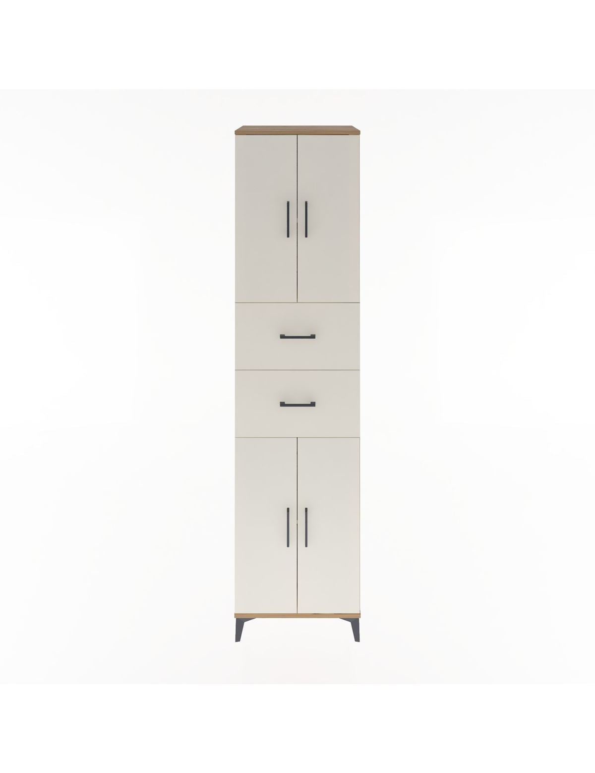 Hyperion Dolap 3 Raflı 2 Çekmeceli 4 Kapaklı 60x44x243 Çam-Aytaşı