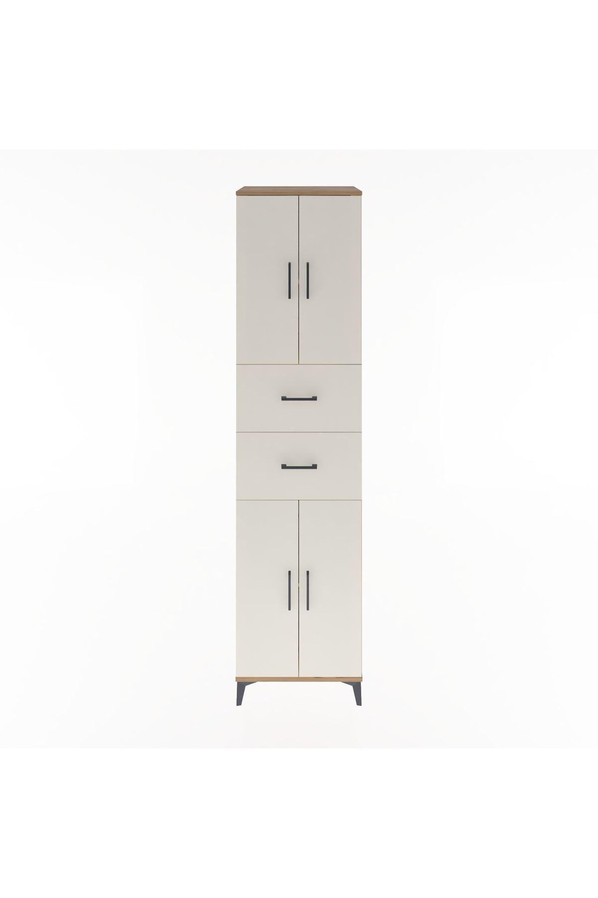 Hyperion Dolap 3 Raflı 2 Çekmeceli 4 Kapaklı 60x44x243 Çam-Aytaşı