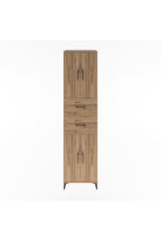 Hyperion Dolap 3 Raflı 2 Çekmeceli 4 Kapaklı 60x44x243 Çam-Çam