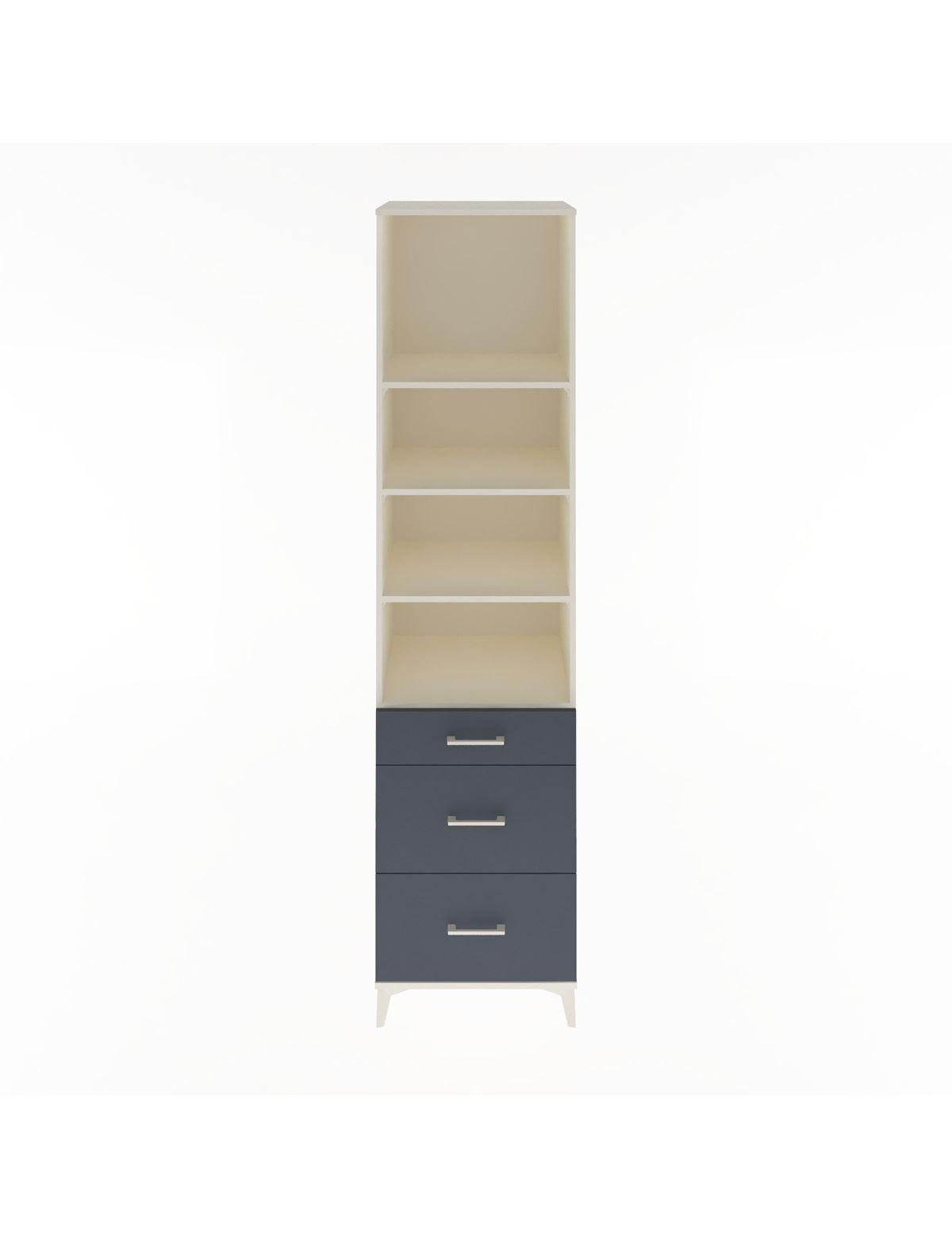 Hyperion Dolap 4 Raflı 3 Çekmeceli 60x44x243 Aytaşı-Antrasit