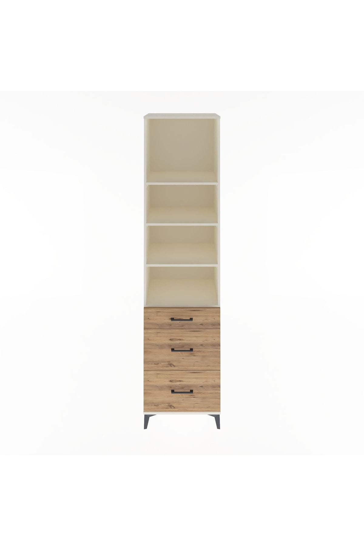 Hyperion Dolap 4 Raflı 3 Çekmeceli 60x44x243 Aytaşı-Çam