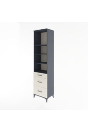 Hyperion Dolap 4 Raflı 3 Çekmeceli 60x44x243 Antrasit-Aytaşı