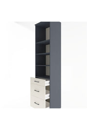 Hyperion Dolap 4 Raflı 3 Çekmeceli 60x44x243 Antrasit-Aytaşı