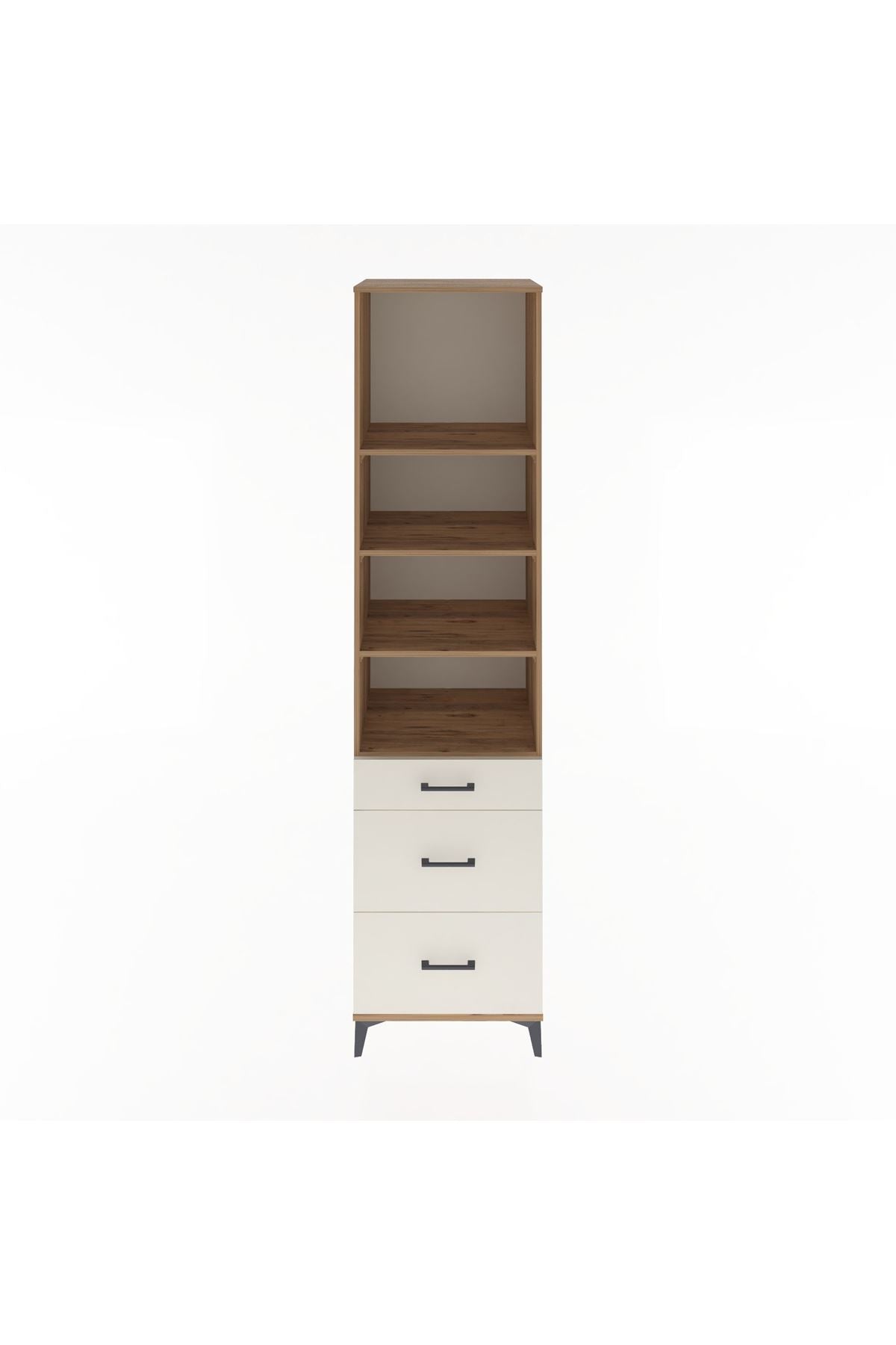 Hyperion Dolap 4 Raflı 3 Çekmeceli 60x44x243 Çam-Aytaşı