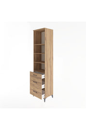 Hyperion Dolap 4 Raflı 3 Çekmeceli 60x44x243 Çam-Çam