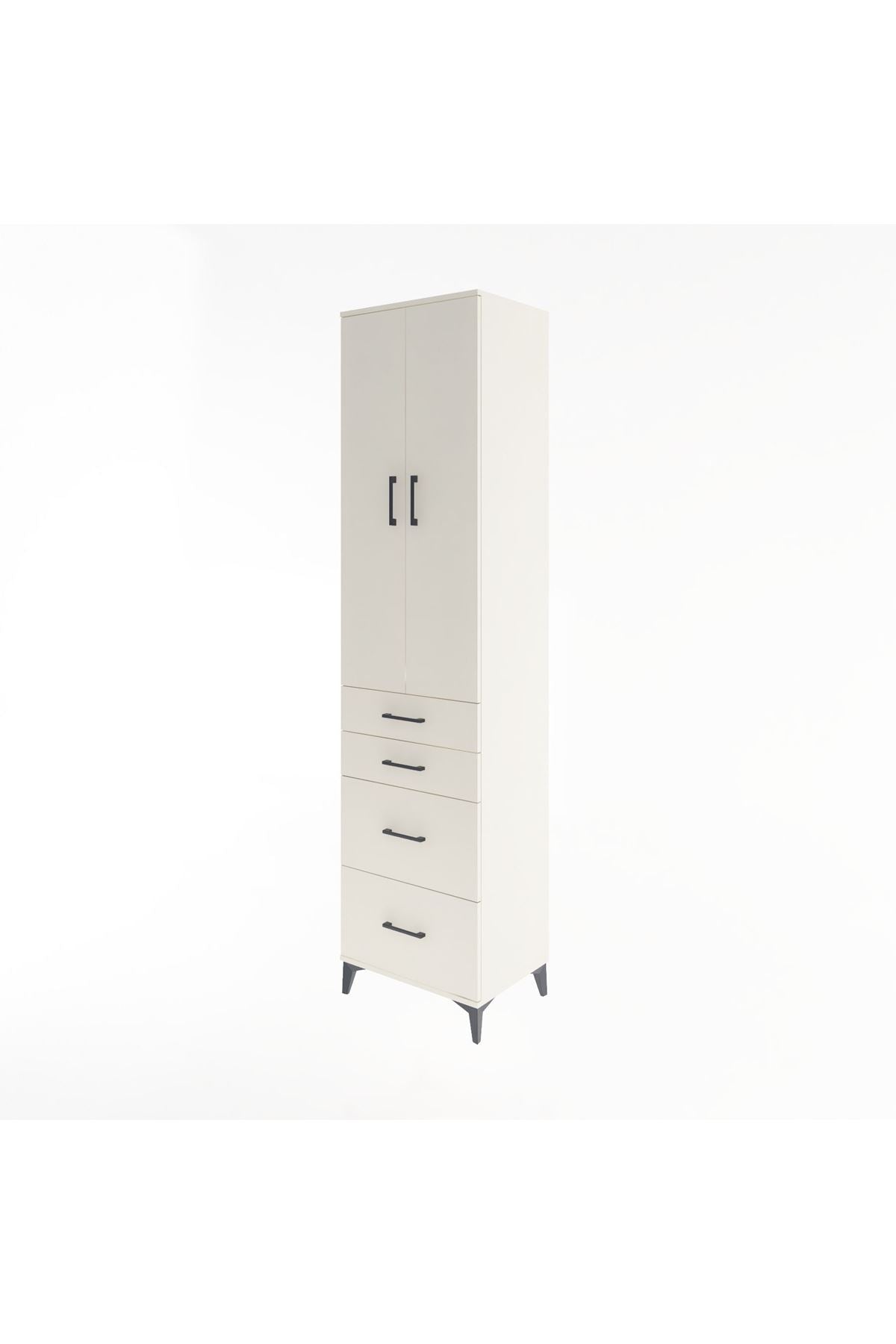 Hyperion Dolap 4 Raflı 4 Çekmeceli 2 Kapaklı 60x44x243 Aytaşı-Aytaşı