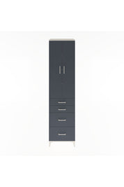 Hyperion Dolap 4 Raflı 4 Çekmeceli 2 Kapaklı 60x44x243 Aytaşı-Antrasit