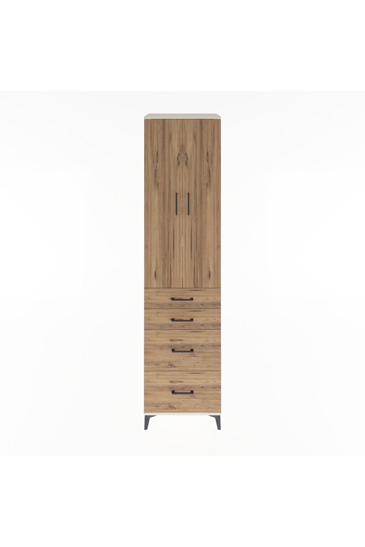 Hyperion Dolap 4 Raflı 4 Çekmeceli 2 Kapaklı 60x44x243 Aytaşı-Çam