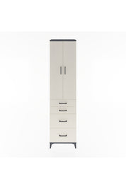 Hyperion Dolap 4 Raflı 4 Çekmeceli 2 Kapaklı 60x44x243 Antrasit-Aytaşı