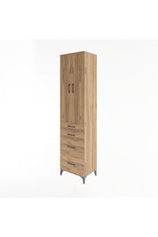 Hyperion Dolap 4 Raflı 4 Çekmeceli 2 Kapaklı 60x44x243 Çam-Çam