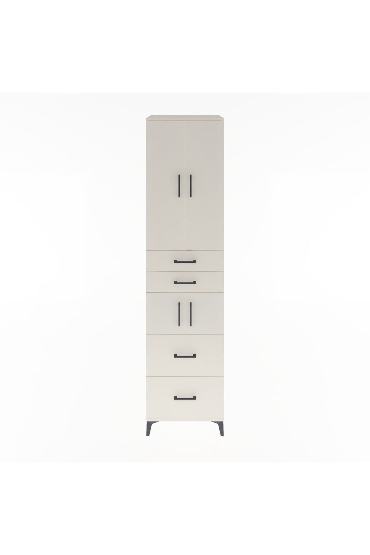 Hyperion Dolap 4 Raflı 4 Çekmeceli 4 Kapaklı 60x44x243 Aytaşı-Aytaşı