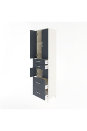 Hyperion Dolap 4 Raflı 4 Çekmeceli 4 Kapaklı 60x44x243 Aytaşı-Antrasit